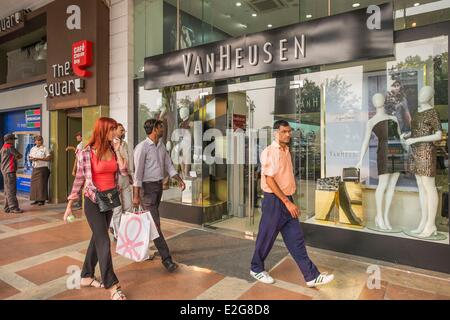 India Nuova Delhi Connaught Place o Rajeev Chowk importante centro per lo shopping Foto Stock