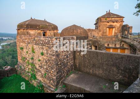 India Rajasthan hill fort del Rajasthan elencati come patrimonio mondiale dall' UNESCO Parco nazionale di Ranthambore Sawai Madhopur Foto Stock