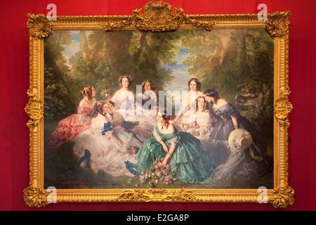 Francia Oise Compiegne Compiegne castello l'Imperatrice Eugenie circondato dai suoi onorevoli Franz Xaver Winterhalter Foto Stock