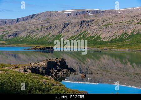 Islanda Westfjords Regione Vestfirdir Breidafjordur Bay Kollafjordur fjord Foto Stock