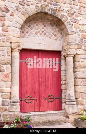 Francia Loire Gorges de la Loire Saint Victor sur Loire preesistente chiesa romanica del XI secolo Foto Stock