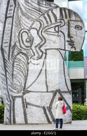 Paesi Bassi Olanda meridionale Rotterdam Westersingel scultura intitolata Sylvette (1970) di Pablo Picasso Foto Stock