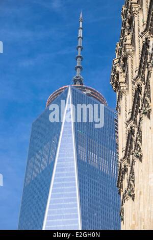 Stati Uniti New York Manhattan Lower Manhattan One World Trade Center torre (1WTC) divenne più alto edificio a New York dal 30 aprile 2012 Foto Stock