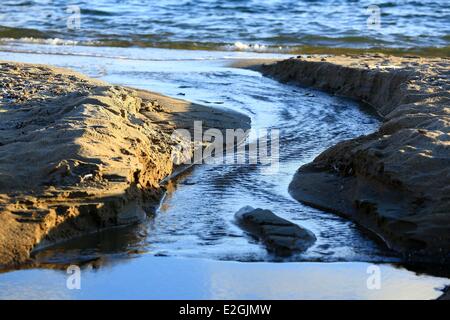 La Francia Corse du Sud Pianottoli Caldarello Corsica Sardegna International Marine Park un ambiente naturale protetto Chevanu Foto Stock