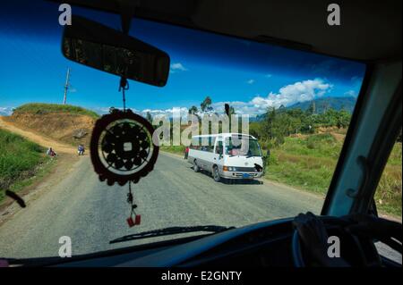 Papua Nuova Guinea Highlands Occidentali Provincia Wahgi Valley Mendi sulla strada tra Hagen e Mendi Foto Stock