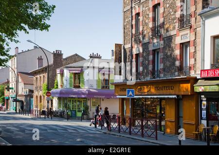 Francia Seine Saint Denis Montreuil rue Robespierre Foto Stock