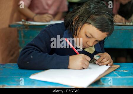 India stato del Bengala Occidentale Kolkota Arte in tutti noi attività sessione di disegno Foto Stock