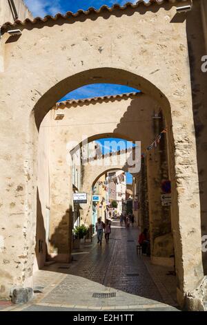 Francia Var Saint Tropez Rue Misericorde archi rampanti del Misericorde cappella Foto Stock