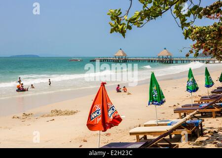 Cambogia Costa Sud Kompong canzone provincia Sihanoukville indipendenza Beach Foto Stock