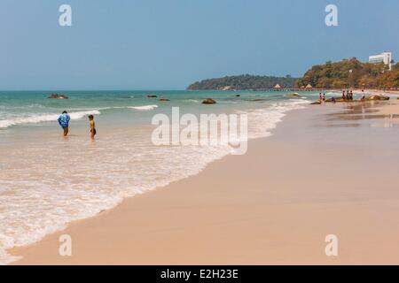 Cambogia Costa Sud Kompong canzone provincia Sihanoukville indipendenza Beach Foto Stock