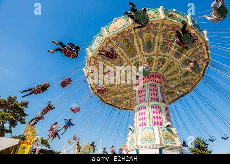 Francia Paris Foire du Trone fino (parco divertimenti in primavera a Parigi) a Bois de Vincennes Foto Stock