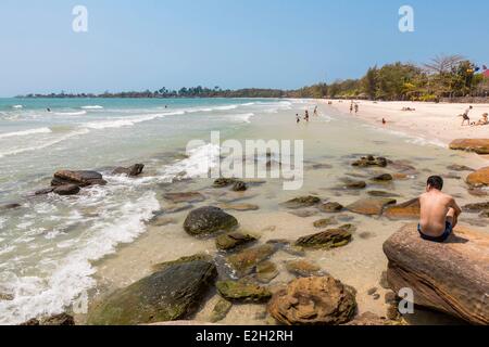 Cambogia Costa Sud Kompong canzone provincia Sihanoukville Sokha Beach Foto Stock