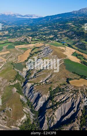 Francia Hautes Alpes Serre Poncon lake Prunieres (vista aerea) Foto Stock