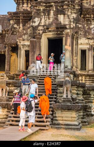 Cambogia Siem Reap Provincia Angkor tempio complesso sito elencato come patrimonio mondiale dall' UNESCO Angkor Wat Foto Stock