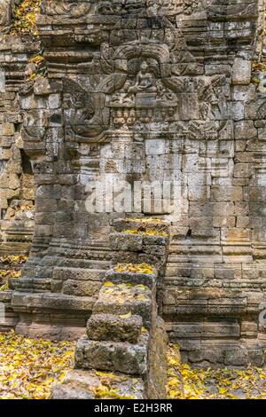 Cambogia Siem Reap Provincia Angkor tempio complesso sito elencato come patrimonio mondiale dall' UNESCO città murata di Angkor Thom (grande Angkor o grande città tempio di Preah Palilay Foto Stock