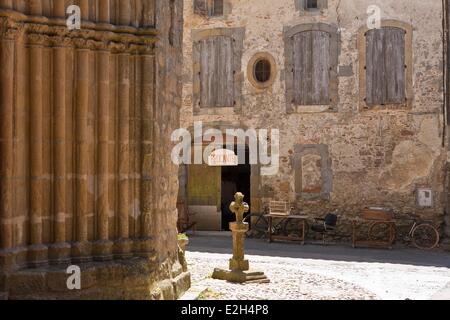 Francia Aude borgo medievale di Fanjeaux Foto Stock