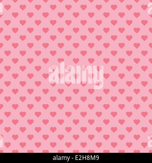 Seamless pattern con Cuori rosa Foto Stock