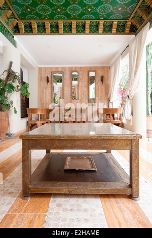 Vista interna Al Ksar Riad Anika a Marrakech, Marocco, Africa del Nord. Foto Stock