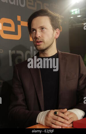 Franz Dinda a tedesco RBB radio eins show Berlinale Nighttalk alla 63° Festival Internazionale del Cinema di Berlino (Berlinale) - presso il Cinemaxx movie theater a Potsdamer Platz in Mitte. Dove: Berlino, Germania Quando: 13 Feb 2013 Foto Stock