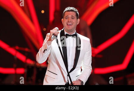 Michael Buble su tedesco RTL TV show "Let's Dance' a Coloneum studi TV. Dove: Colonia, Germania Quando: 12 Apr 2013 Foto Stock