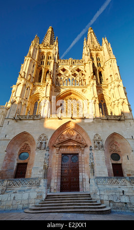 Cattedrale di Santa Maria di Burgos, Santa Maria facciata. Castiglia e Leon. Spagna Foto Stock