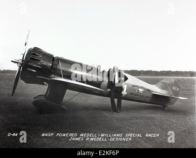 La Wedell-Williams No 44 Miss Patterson fu un pilota aereo di spicco negli anni '1930, gareggiando in gare aeree nazionali. L'aereo era alimentato dal motore Pratt & Whitney Hornet ed era un modello significativo nella storia delle corse aeree. Foto Stock