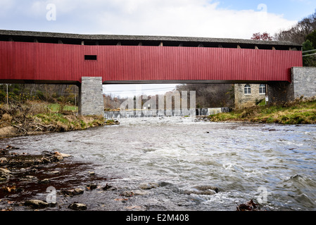 Pineta ponte coperto, Octoraro Creek, Pennsylvania Foto Stock