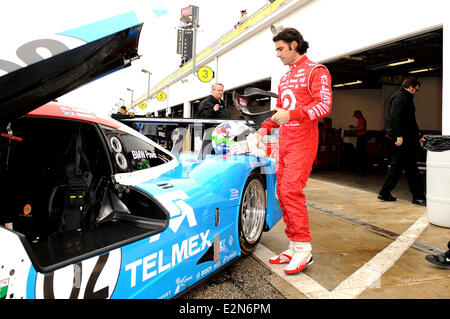 Dario Franchitti partecipa alla serie Rolex sessioni di test al Daytona International Speedway di Daytona Beach, Florida. Dotato di: Dario Franchitti dove: Daytona Beach, Florida, Stati Uniti quando: 09 Gen 2013 Foto Stock