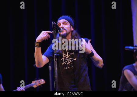 Salvko Bosnjak del Gypsy punk band Bad Buka esegue presso la John F. Kennedy Center per le Arti dello Spettacolo con: Salvko Bosnjak dove: DC di Washington, D.C., Stati Uniti quando: 17 Gen 2013 Foto Stock