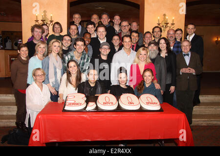 3,000th prestazioni di 'Jersey Boys' su Broadway in agosto teatro di Wilson con: Cast,Team Creative dove: New York City, NY, Stati Uniti quando: 07 Feb 2013 Foto Stock