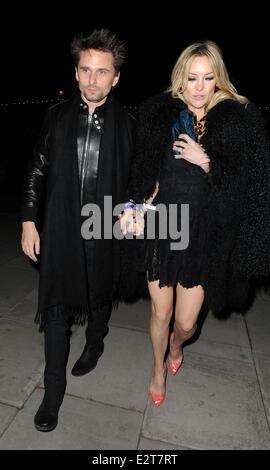 Il Brit Awards 2013 - Warner Brothers partito svoltasi al Savoy Parlor Room - Arrivi con: Matthew Bellamy,Kate Hudson dove: Londra, Regno Unito quando: 20 Feb 2013 Foto Stock