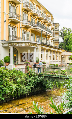 Vista della Atlantic park hotel di Baden-baden BADEN-WUERTTEMBERG, Germania Foto Stock