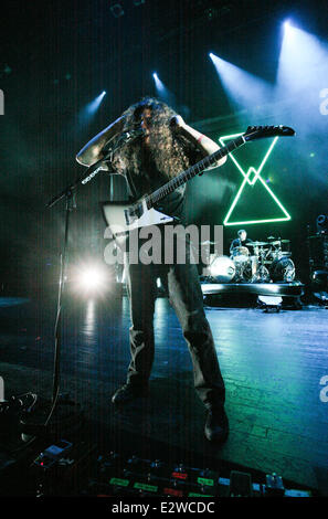 Coheed e Cambria performing live al Fillmore Miami Beach a Jackie Gleason Theatre di Miami Beach con: Claudio Sanchez dove: Miami, Florida, Stati Uniti quando: 08 Mar 2013 Foto Stock