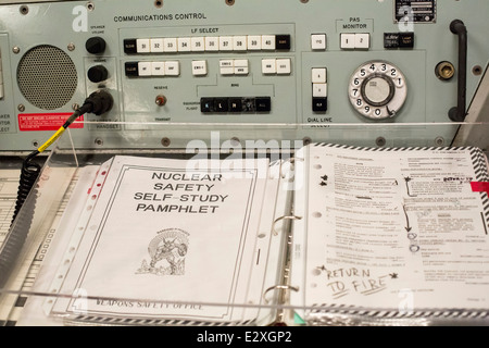 Il Ronald Reagan Minuteman Missile sito storico dello stato, una fase di lancio di una struttura di controllo che controllata 10 missili nucleari. Foto Stock