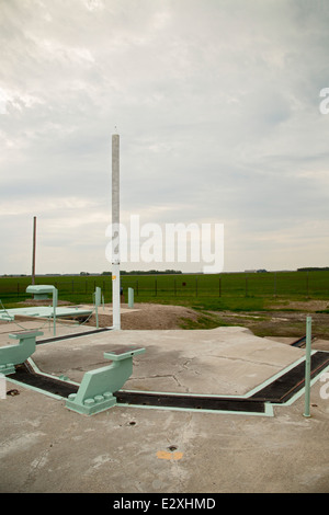 Cooperstown, il Dakota del Nord - Il novembre-33 missile silo a Ronald Reagan Minuteman Missile sito storico dello stato. Foto Stock