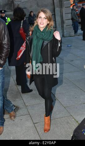 Cocktail Reception tenuto a Hugh Lane Gallery davanti a 'Oblivion' premiere con: Amy Huberman dove: Dublino, Irlanda quando: 03 Apr 2013 Foto Stock