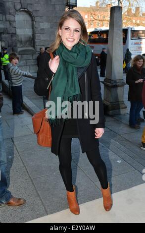 Cocktail Reception tenuto a Hugh Lane Gallery davanti a 'Oblivion' premiere con: Amy Huberman dove: Dublino, Irlanda quando: 03 Apr 2013 Foto Stock