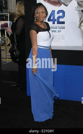 Los Angeles premiere del '42: la storia vera di una leggenda americana" tenutasi presso il Teatro Cinese con: Naturi Naughton dove: Los Angeles, California, Stati Uniti quando: 10 Apr 2013 Foto Stock