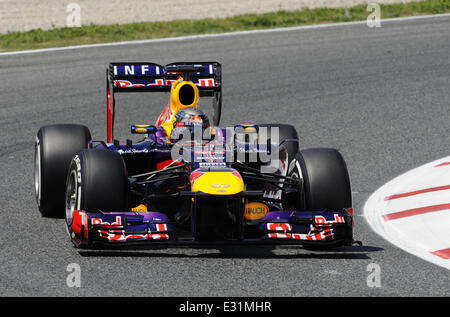 Formula 1 Gran Premio di Spagna 2013 - Sessione di pratica con: Sebastian Vettel dove: Barcellona, Spagna Quando: 11 Maggio 2013 Foto Stock