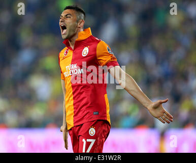 Il Galatasaray vs. Fenerbahce al Sukru Saracoglu Stadium con: Burak Yilmaz dove: Istanbul, Turchia quando: 12 Maggio 2013 Foto Stock