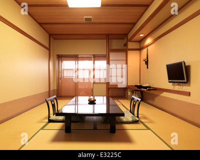 Ryokan giapponese inn camera tradizionale interno, Giappone. Foto Stock