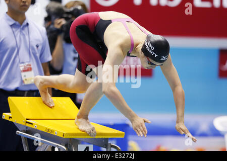 Tatsumi International Piscina, Tokyo, Giappone. Il 21 giugno, 2014. Miki Uchida, Giugno 21, 2014 - Nuoto : Japan Open 2014, Donne 100m Freestyle Finale a Tatsumi International Piscina, Tokyo, Giappone. Credito: Yusuke Nakanishi AFLO/sport/Alamy Live News Foto Stock