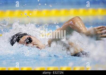 Tatsumi International Piscina, Tokyo, Giappone. Il 21 giugno, 2014. Miki Uchida, Giugno 21, 2014 - Nuoto : Japan Open 2014, Donne 100m Freestyle Finale a Tatsumi International Piscina, Tokyo, Giappone. Credito: Yusuke Nakanishi AFLO/sport/Alamy Live News Foto Stock