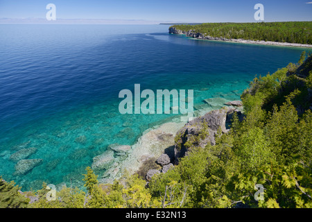 Georgian Bay, il Lago Huron a Bruce Peninsula National Park, Ontario, Canada Foto Stock