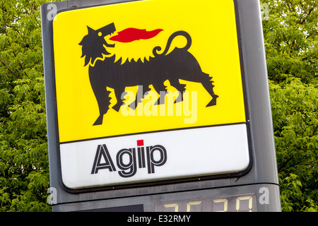 Segno di marchio AGIP Foto Stock