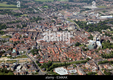 Vista aerea della città di York, Regno Unito Foto Stock