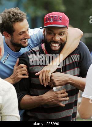 La sesta edizione di Steve Nash Foundation Showdown al Sarah D. Roosevelt Park offre: Baron Davis dove: Hoboken, NY, Stati Uniti quando: 27 Giu 2013 Foto Stock