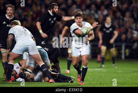 Hamilton, la Nuova Zelanda. Il 21 giugno, 2014. Ben Youngs. Nuova Zelanda All Blacks contro l'Inghilterra. Internazionale di Rugby Union. Terzo test match della serie Steinlager, Hamilton. La Nuova Zelanda. Sabato 21 Giugno 2014. Credito: Azione Sport Plus/Alamy Live News Foto Stock