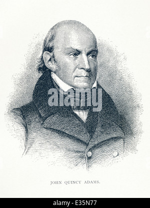John Quincy Adams (1767-1848) è stato il sesto presidente degli Stati Uniti (1825-1829). Foto Stock