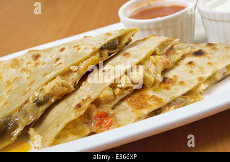 Carni bovine messicano quesadilla deliziosa Foto Stock